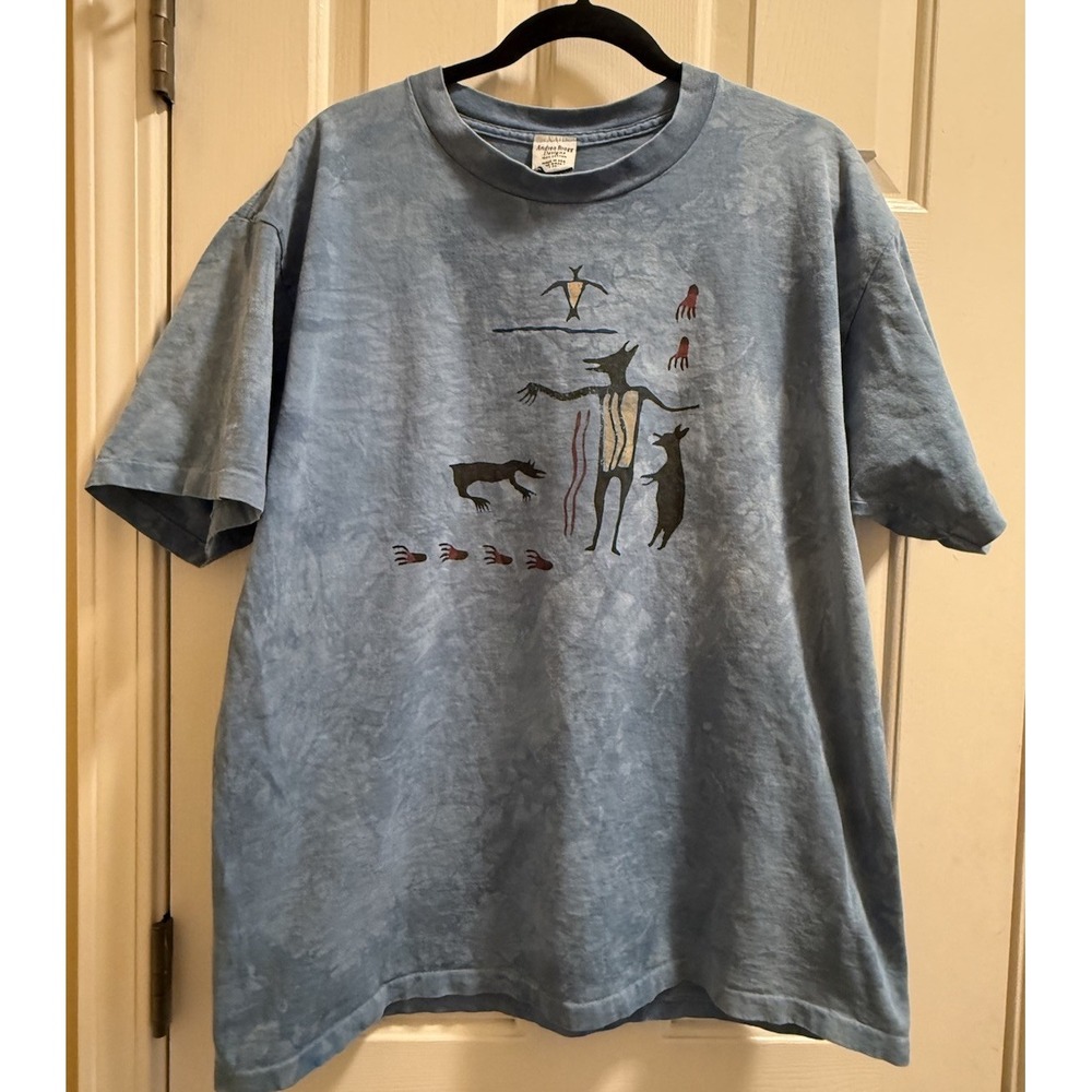 Vtg Andrea Bragg Native Southwestern  Pictograph Tshirt, Size XL, Made In USA